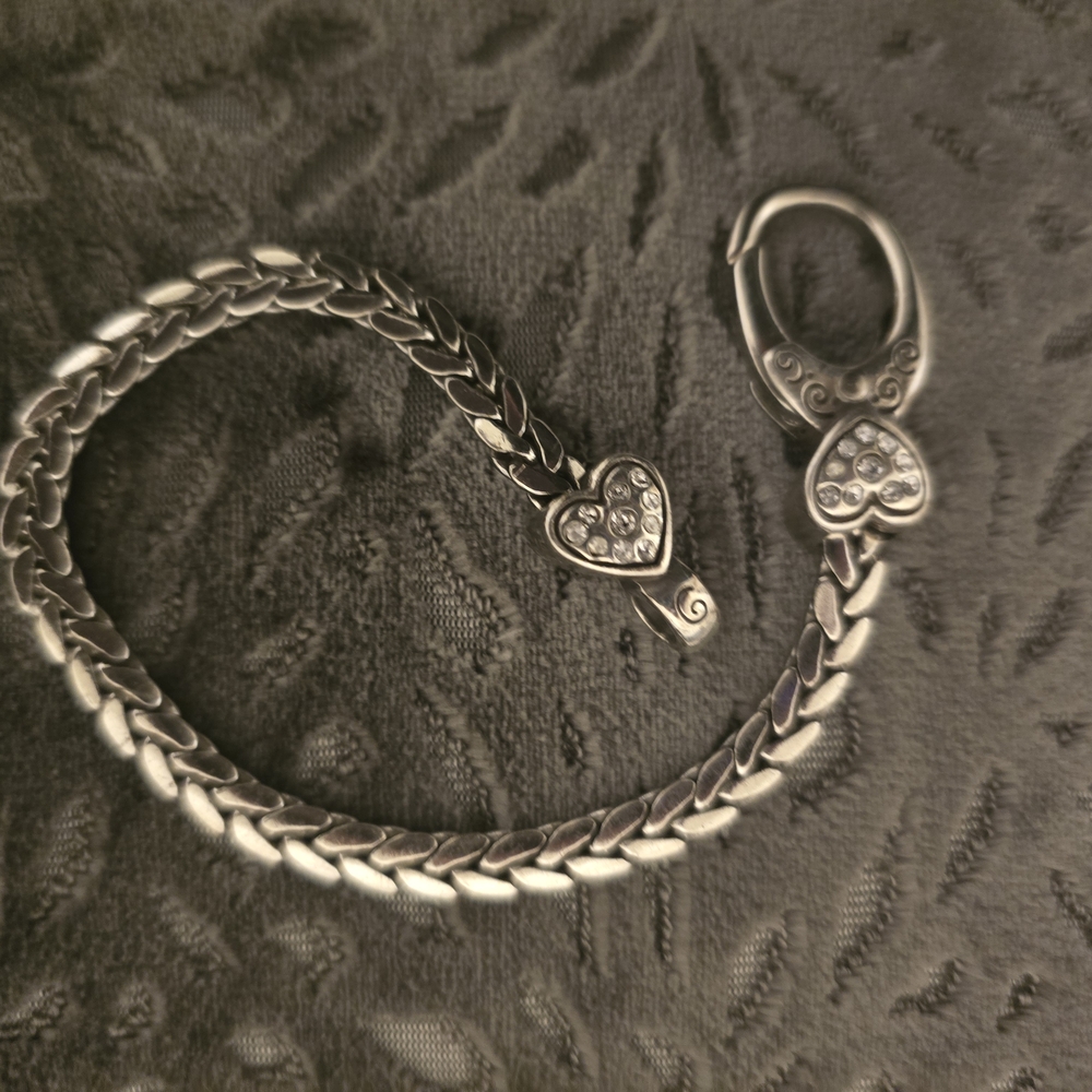 Brighton Silver Heart Charm Bracelet